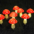Miniatyrbillede 5 af 5: Solar Svampe Fe Lys Udendørs Have Sti Dekoration 12 stk
