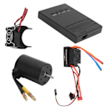 Miniatyrbild 8 av 8: 3650 3600KV Borstlös Motor 60A ESC Programmeringskort Värmeavledningskombination Set för 1/8 1/10 RC Bil