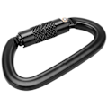Miniatyrbild 6 av 8: Aluminium Auto Locking Klättring Karabiner Clips Twist Lock DRing Clip Hook för Vandring (Svart Nr 8 Auto Locking Karabiner)