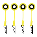 Miniatyrbilde 1 av 8: 4 STK RC Body Clips Pins RC Car Shell Body Fixed Clips Holder Silikon Metall Universal for 1/10 modell CarYellow