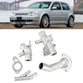 Miniatyrbillede 5 af 8: 4 stk. / sæt aluminiums motor kølevæske slange flange kit passer til Mk4 1.8T 2000-2005 06A121132A