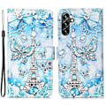 Pikkukuva 1 / 3: Samsung Galaxy A54 5g PU-nahkalompakkokotelo jalustalla, kokonaisvaltainen suoja, sisäinen TPU-kuori, Zekai Eiffel-torni perhonen