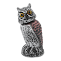 Miniatyrbild 1 av 8: Owl Decoy Plastrandig Liten Skakbar Vattentät Levande Form Fake Owl Fågelskrämmor för innergårdar Utomhusgräsmattor