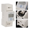 Miniatyrbild 3 av 8: 220V 10(40)A Digital 1 fas 2 Ledare 2P Din Rail Elmätare Elektronisk KWh-mätare