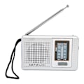 Miniatyrbild 3 av 8: AM FM-radio Batteridriven Inbyggd högtalare Bärbar fickradio för utomhusresor Silvergrå