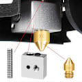 Miniatyrbild 2 av 5: Extruder + Halsrör och Mässing Extruder Munstycke och Värmeblock Hotend För Mk8 Makerbot Anet A8 3D-skrivare Zekai