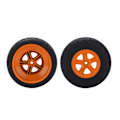 Pikkukuva 2 / 8: 4 kpl RC-auton kumirenkaat ja vanteet 1/10 Short Course Truck - Oranssi