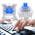 Miniatyrbild 1 av 8: 10 datorer Mekanisk tangentbordsbrytare Plattmonterad Blå switch för NewGiant RGB-serien