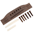 Miniatyrbild 2 av 8: Rosenträ broben mutter sadel 6 st strängstift akustisk gitarr tillbehör (rosenträ färg )