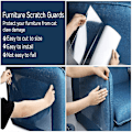 Miniatyrbild 3 av 4: Transparenta Kattklöskydd för Möbel - Set med 6, Självhäftande Soffa Skydd