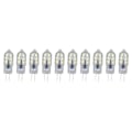 Miniatyrbillede 2 af 8: 10 stk. G4 2835 LED-pære Transparent LED-lampe Stik i pære AC220V til Camper Kabinet Landskabslys 6500K Hvidt lys