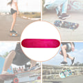 Miniatyrbilde 4 av 8: Lønnetre Elastisk Antiskli Dobbel Rocker Skateboard Deck Longboard Panel (Rose Red)