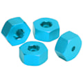 Miniatyrbild 8 av 8: 4st 5mm till 12mm Combiner Hjulnav Hex Adapter Tillbehör för WPL D12 1/10 RC TrucksBlue