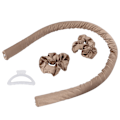 Miniatyrbillede 7 af 8: DIY Sovende Hår Curling Tool Heatless Hair Roller No Heat Hårkrøller Pandebånd Khaki