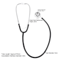 Miniatyrbilde 2 av 8: Multifunksjonelt stetoskop med dobbelt hode Estetoscopio Medical Health Care Tool Svart