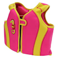 Miniatyrbillede 8 af 8: Børns svømmevest med praktisk lynlåsfinnedesign, behagelig, blød, pink flydevest til sejlads, surfing, rafting L