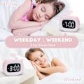 Miniatyrbillede 4 af 5: Digitalt ur til børn, lyserød katte-ur, smukt ur med natlys, ur til børn, urgaver