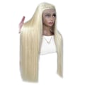 Miniatyrbillede 1 af 5: Lace Front Paryk, Limfri Paryk, Midterskilt Glat Paryk