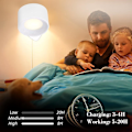 Miniatyrbillede 3 af 5: LED Vægskinne USB Opladning Berøringsstyring 3 Farvetemperaturer og 3 Lysstyrkeniveauer 360° Drejelig Natlampe til Soveværelse Stue Soveværelse Ha