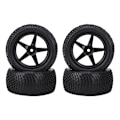 Miniatyrbilde 3 av 8: 4 stk./sett Universal Dekk Dekk Tilbehør Modifikasjon Erstatning 85mm for 1/10 RC Bil Svart