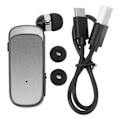 Pikkukuva 1 / 8: Retractable langattomat kuulokkeet Bluetooth 5.2 -kuulokkeet, korvaklipsi, mukava kuuloke ulkoiluun, urheiluun, ajamiseen, gradientti, musta