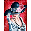 Miniatyrbild 1 av 4: Gör-det-själv 5D- diamond painting - hattdesign, 30x40 cm, hel strass set för heminredning
