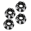 Miniatyrbilde 5 av 8: 4 stk M4 utskjæringssekskantmuttere aluminiumslegering Passer til HSP Sakura D3 D4 1/10 RC CarBlack