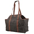 Miniatyrbilde 3 av 8: Høykapasitets vanntett vokset vedkubbe bærer logging tote bag peis tilbehør