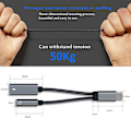 Pikkukuva 2 / 8: Type-C-3,5 mm:n kuuloke- ja laturiadapteri 2-in-1 USB-C-3,5 mm:n audioadapteri