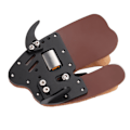 Miniatyrbild 4 av 8: Läderbågskytte Finger Tab Bågskytte Fingerskydd Fingerskydd för Recurve Bow Utomhusskytteträning Svart Brun XL