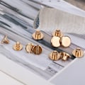 Miniatyrbillede 6 af 8: 20 sæt messingnitter Regnskabsbog Forbindelsesskruer Notebook Bindende Bælte Studs Guld