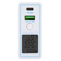 Miniatyrbilde 1 av 8: USB C vegglader PD QC 3.0 2-porters hurtigladerblokk AC100-240V med knappbryterdisplay bærbar lader US-plugg med AU-adapter