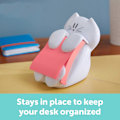 Miniatyrbild 3 av 5: Hållare, Kattform med 1 Block Post-it Z-Notes, Rosa Färg - Enkel Enhandsanvändning