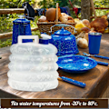 Miniatyrbilde 4 av 5: 2-pak sammenleggbare vannflasker, 5L - Perfekt for bobil, fotturer, utendørs og camping - Transparent, holdbar og BPA-fri