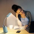 Miniatyrbilde 2 av 5: Skrivebordslampe for barn, 3 lysstyrkenivåer dimbar LED berørings skrivebordslampe oppladbar dyre skrivebord