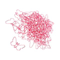 Miniatyrbillede 4 af 8: 50 stk. Pink Butterflies Papirclips Tegneserie Farve Plating Innovative Søde Papirclips til Kontor Hjem Skole