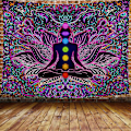 Miniatyrbillede 1 af 4: Syv Chakra Gobelin - Boho Mandala Spirituelt Gobelin Yoga Meditation Vægophæng Boho Studio Kunst Boligindretning Soveværelsesindretning Stue Rumdeler Ba