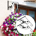 Miniatyrbilde 2 av 8: 2 stk Sett Metall Antirust Study Veggmontert Potteplante Bracket Husholdning Hage