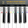 Miniatyrbilde 4 av 4: Avtakbare 88 Tangenter Piano Keyboard Notelapper Gjenbrukbare Silikon Piano Noter Guide Klistremerker -JRZD Fargerik