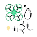 Miniatyrbilde 1 av 8: RC Mini Drone Gravity Sensor LED Light Quadcopter Barnelek med Dual Remote Control WatchGreen