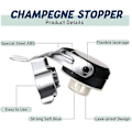 Miniatyrbillede 3 af 5: Champagneprop i rustfrit stål 6,88 x 4,9 cm (8 stk.) -CHJR