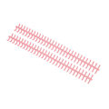 Miniatyrbilde 4 av 8: 10 stk løse blad bindingsrygg 30 hull kuttbar slitesterk PP plast 10mm bindingskam for studentkontor Rouge Pink