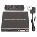 DVI TV-väggvideokontroller 180 graders roterande HD Multimedia Interface skarvningsdisplayprocessor med fjärrkontroll 100‑240V UK-kontakt