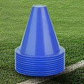 Miniatyrbillede 7 af 8: 10 stk Fodboldtræningskegle Fodboldbarrierer Plastmarkørholder tilbehør (blå)