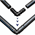 Miniatyrbilde 4 av 5: Slangekoblinger for 16mm Albue Vanningssystem, Svart, 9 stk, Fontainebleau