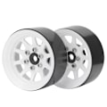 Miniatyrbilde 3 av 8: 2 stk legerings beadlock hjulfelger tilbehør Passer til TRAXXAS TRX-4 1/10 RC Crawler CarWhite