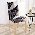 Miniatyrbild 1 av 4: Set med 4 elastiska stolsöverdrag Universal stretch överdrag stolsöverdrag stretch för matrumsstol
