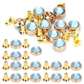 Miniatyrbild 5 av 8: 100 Set Färg Kristall Nitar Zink Legering Bagage Kläder Skor Dekoration DIY Verktyg 8mm Baby Blå