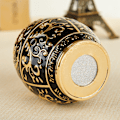 Miniatyrbillede 8 af 8: Roterende tryk tandstikholder boks dispenser arrangør beholder dekoration til hjem køkken hotel (guld sort)