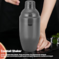 Miniatyrbillede 7 af 8: Moderne Cocktail Shaker i rustfrit stål, rysteværktøj, barudstyr, tilbehør, sort